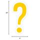 Yellow Question Mark Corrugated Plastic Yard Sign, 20in